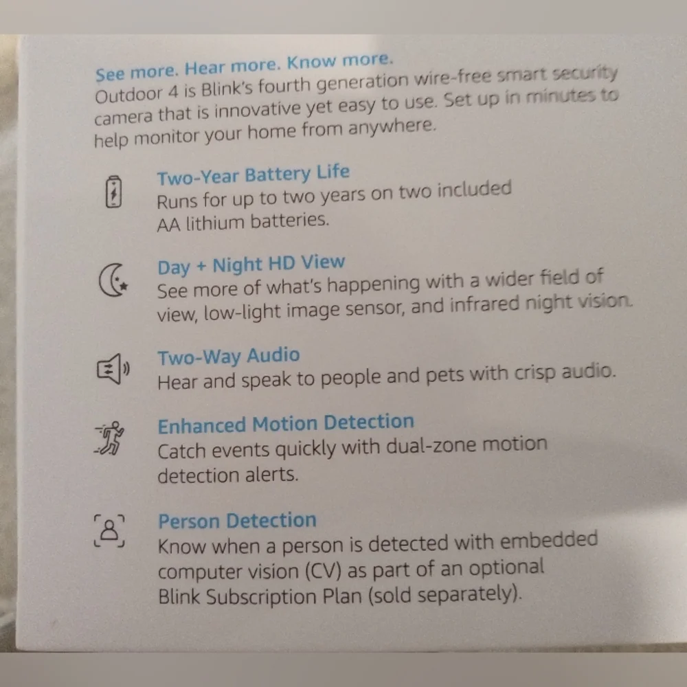 NIB,Simulated,Blink Outdoor 4, Security Camera, Generation 4